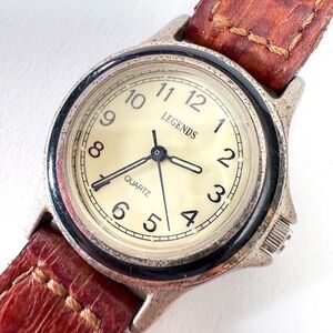 ⌚ Vintage Legends Women’s Braided Leather Wrist Watch Glow Face Quartz Japan ⌚